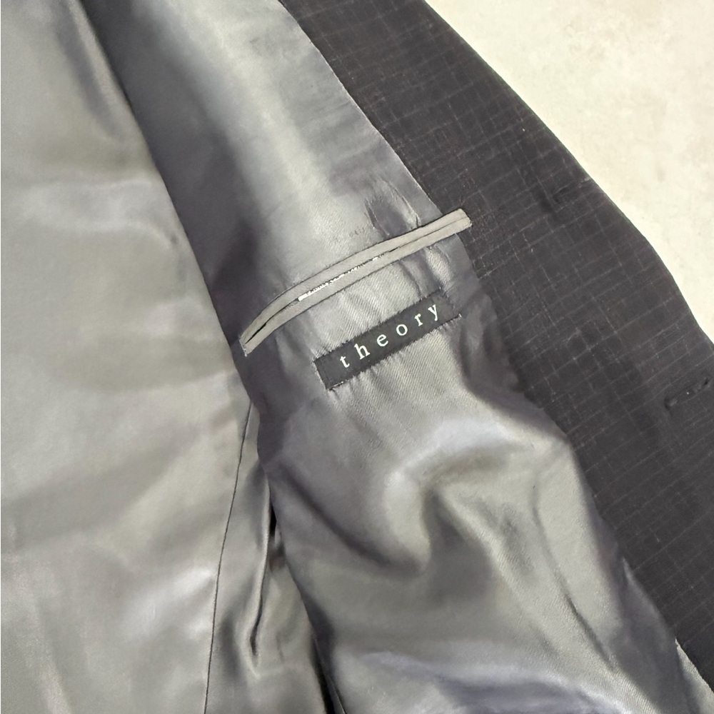 Theory Men's Classic Gray Blazer - Picture 3 of 5